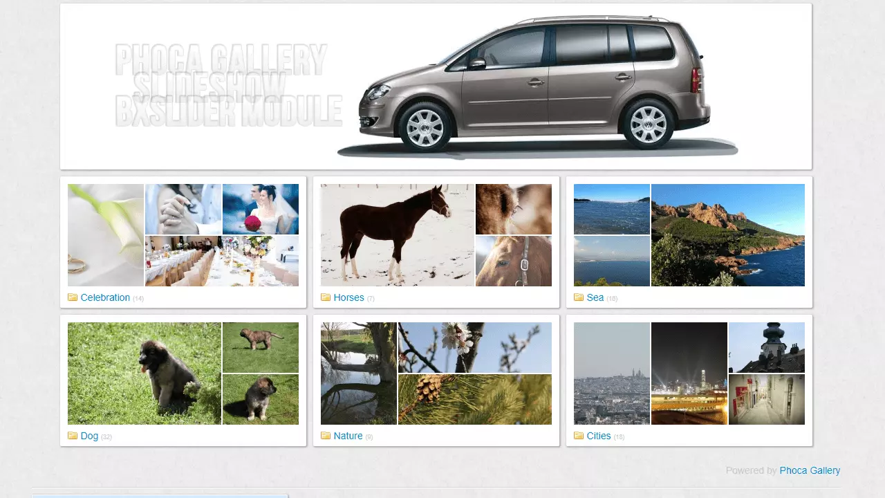 Image: Examples of photo galleries with Phoca Gallery