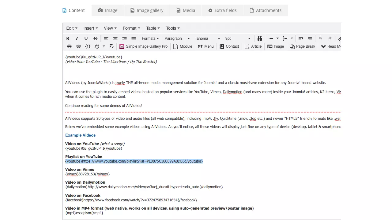 Image: Text page of a video description from AllVideos