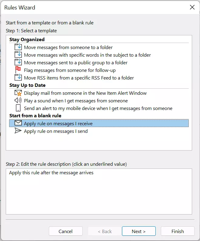 Outlook 365: Rules Wizard Outlook 365: Rules Wizard