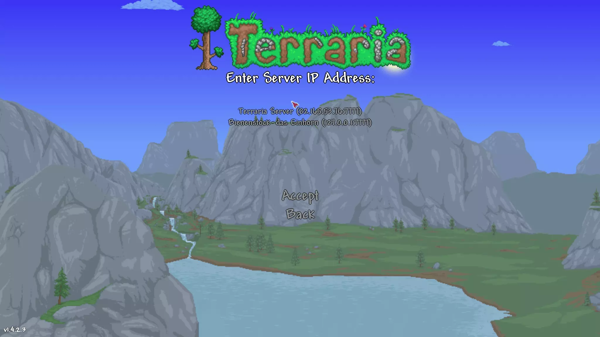 Image: Terraria: Enter server address