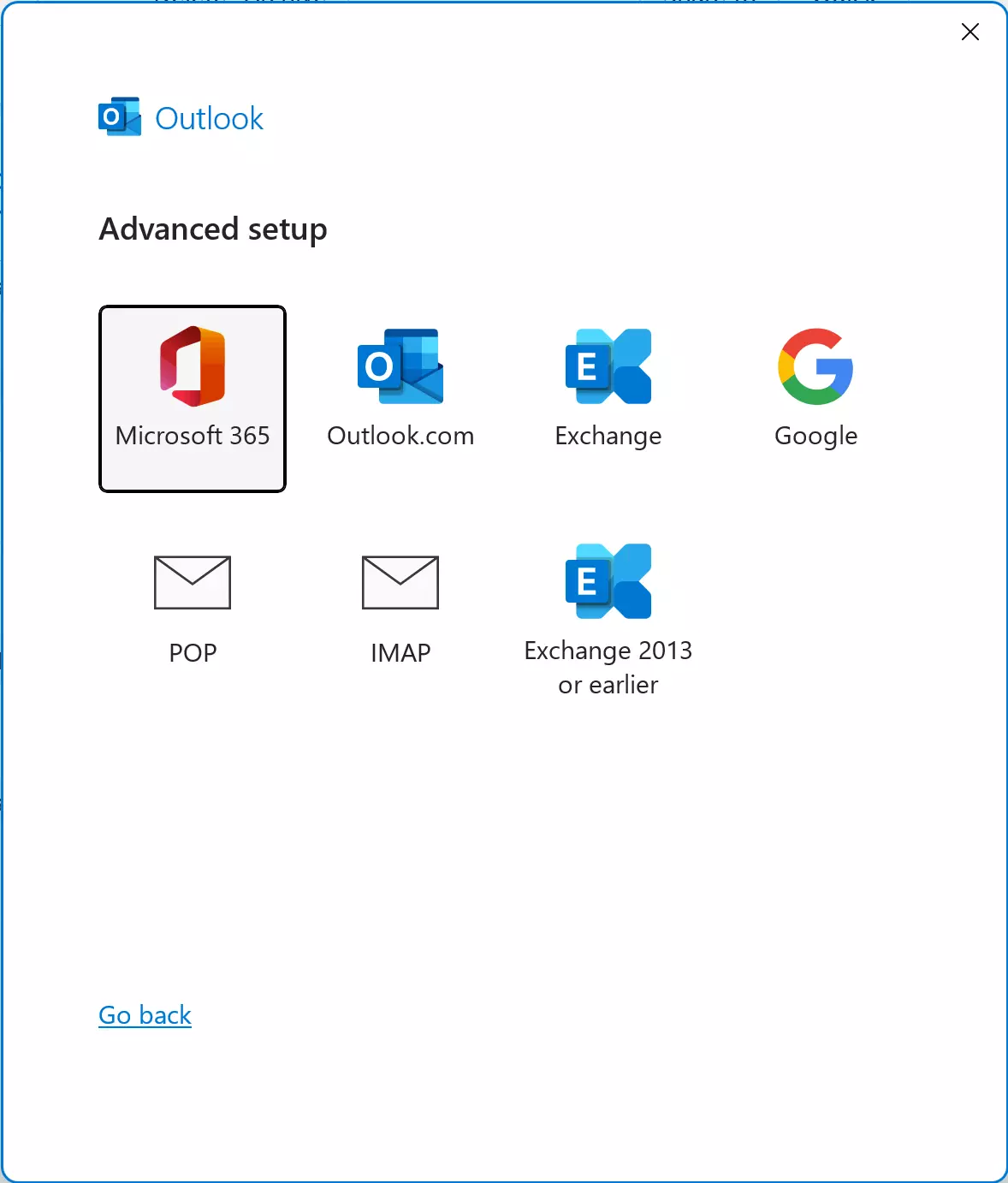 Advanced setup in Outlook Advanced setup in Outlook