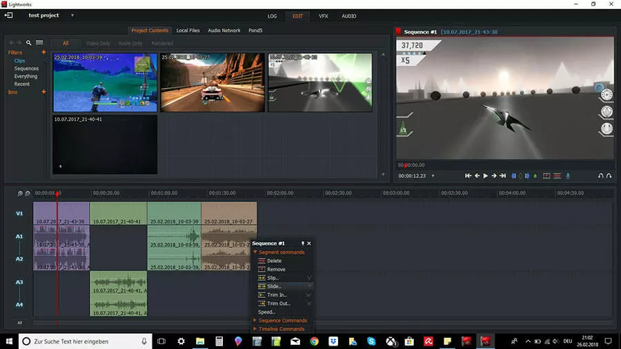 Image: Lightworks user interface