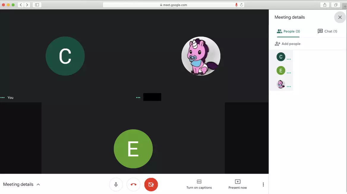 Image: Video call with Google Meet